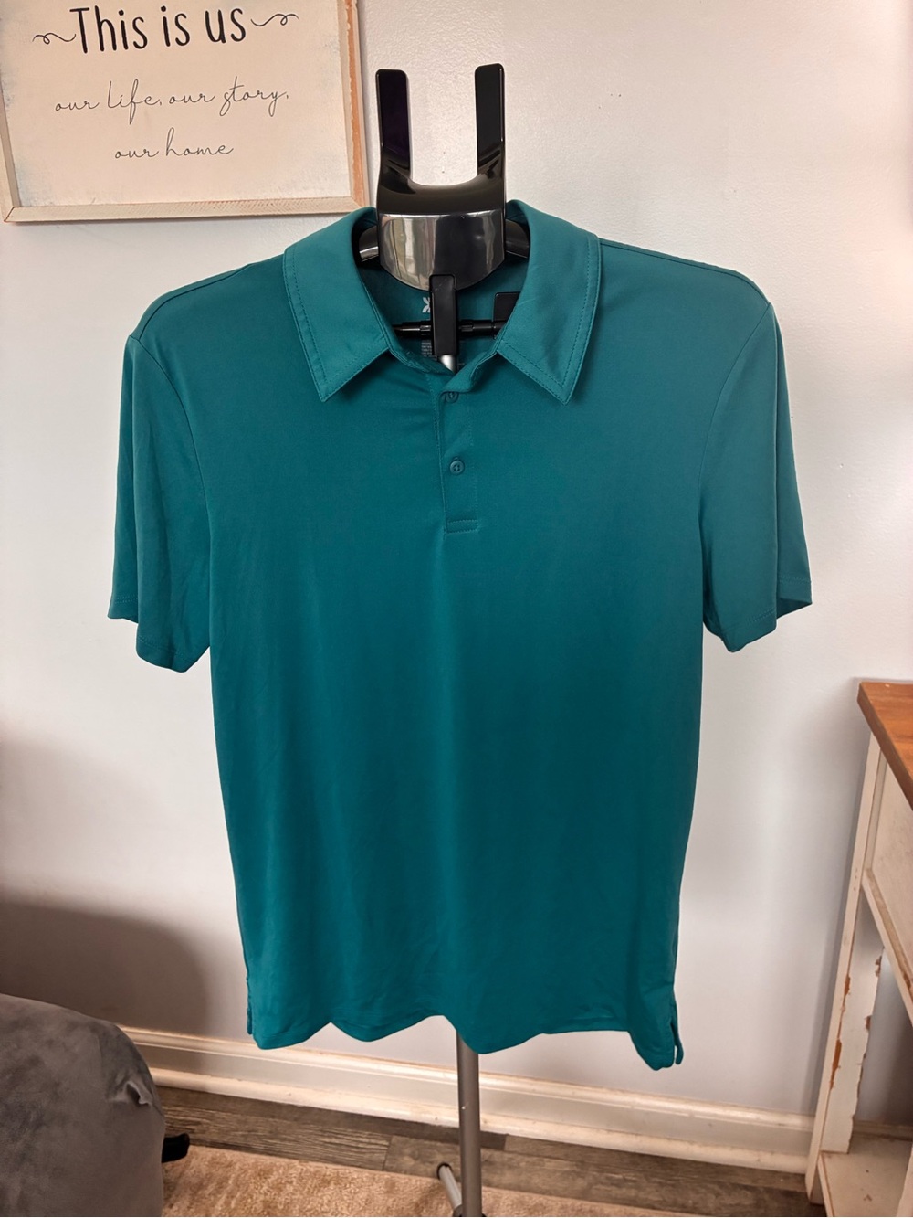 all in motion Teal Short-Sleeve Polo